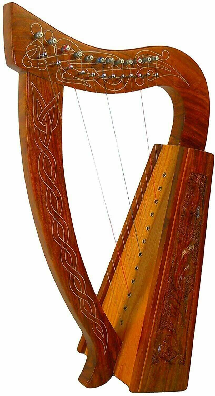 s-l1600-2-2-1.jpg Celtic Irish Baby Harp 12 Strings Solid RoseWood Free Bag, Strings & Tuning Key – Next Kilt