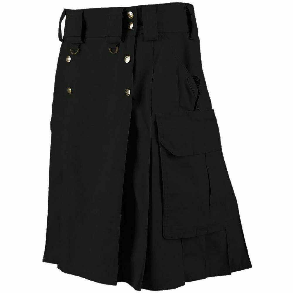 s-l1600-2-4.jpg Black Tactical Men's Combat Cargo Kilt – Next Kilt