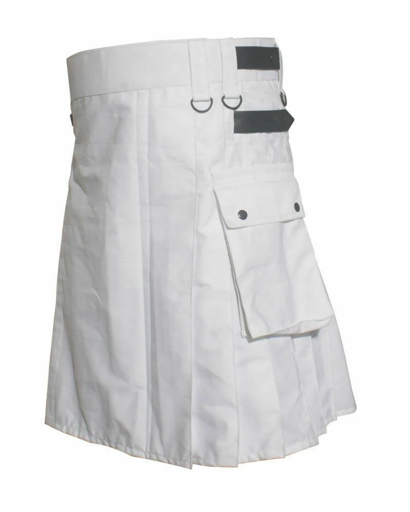 s-l1600-4.jpg White Leather Strap Utility Kilt For Active Man Kilt Wedding Kilts – Next Kilt
