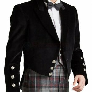 Custom Made New Prince Charlie Kilt Jacket Scottish Velvet Prince Charlie Jacket product photo