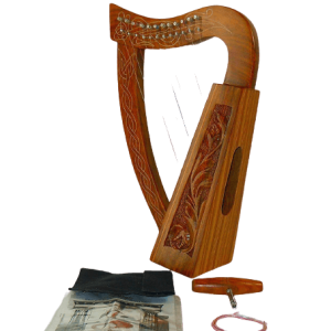 Celtic Irish Baby Harp 12 Strings Solid RoseWood Free Bag, Strings & Tuning Key product photo