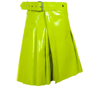 2020 New leather Lime Green utility kilts women Scottish kilt product photo