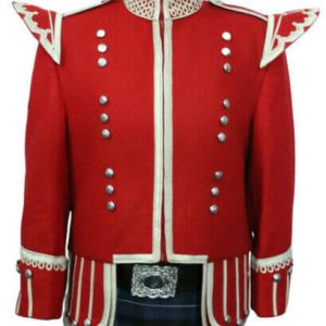 Piper & Drummer Doublet Red wool Tunic Coat Jacket product photo
