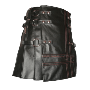 Unique Style Black Leather Kilt For Men product photo