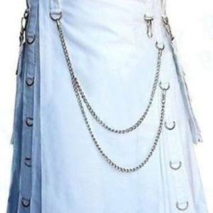 White Duty Gothic Highland Custom Kilt product photo