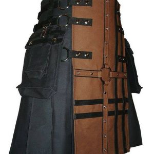New Scottish Traditional Fashion Kilt Black And Brown Kilts – Next Kilt