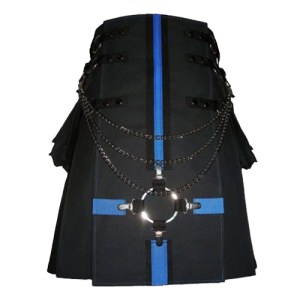 BLACK CARGO UTILITY KILT WITH INTERCHANGEABLE APRON product photo