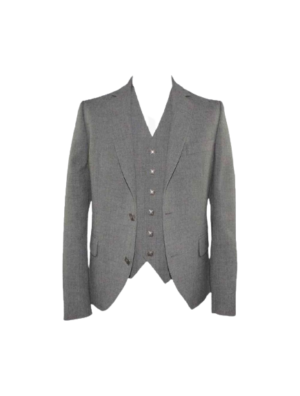 Tailored Grey Argyll and 5 buttons Waistcoat Set product photo Tailored Grey Argyll and 5 buttons Waistcoat Set product photo