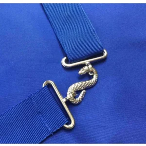 Secretary Blue Lodge Officer Apron - Royal Blue Wreath Embroidery