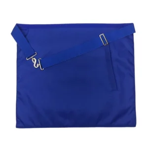 Secretary Blue Lodge Officer Apron - Royal Blue Wreath Embroidery