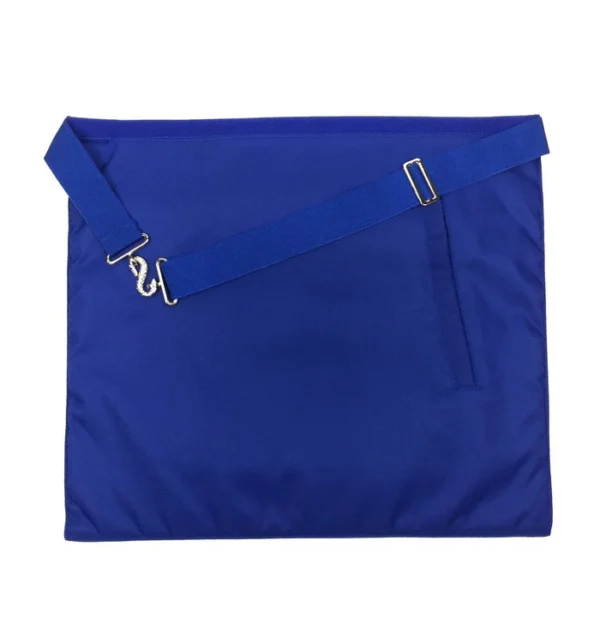 Secretary Blue Lodge Officer Apron - Royal Blue Wreath Embroidery