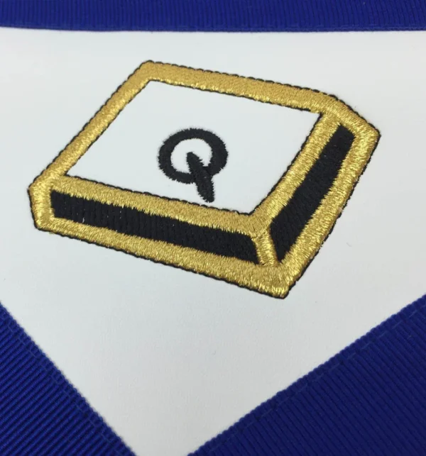 Officers Scottish Rite Officer Apron Set - Leather Made Embroidery