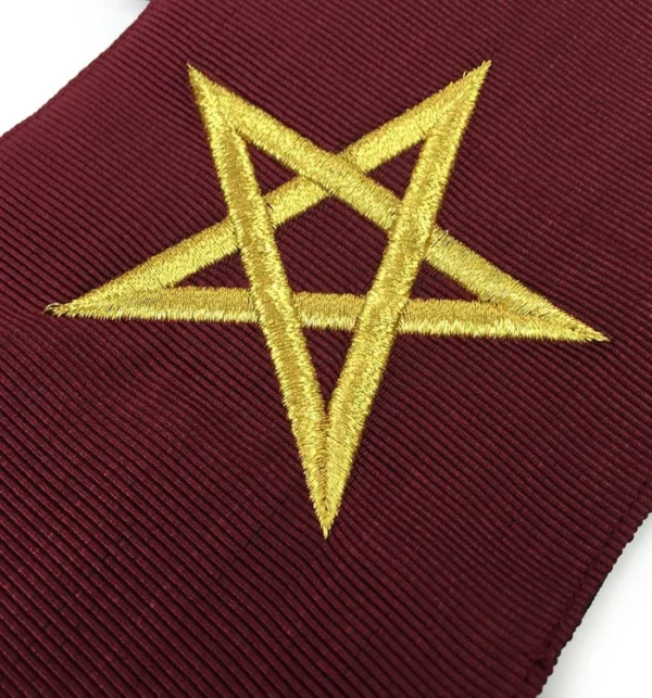 Officers Scottish Rite Officer Apron Set - Leather Made Embroidery