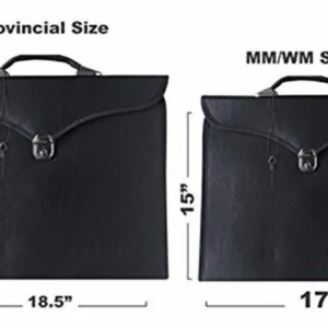Master Mason Blue Lodge Apron Case - Black Leather MM, WM, Provincial