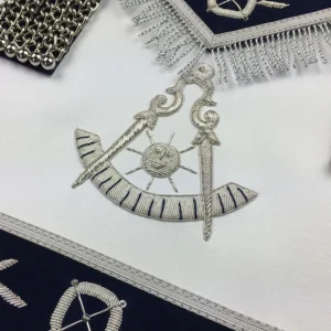 Past Master Blue Lodge Apron - Navy Blue Velvet