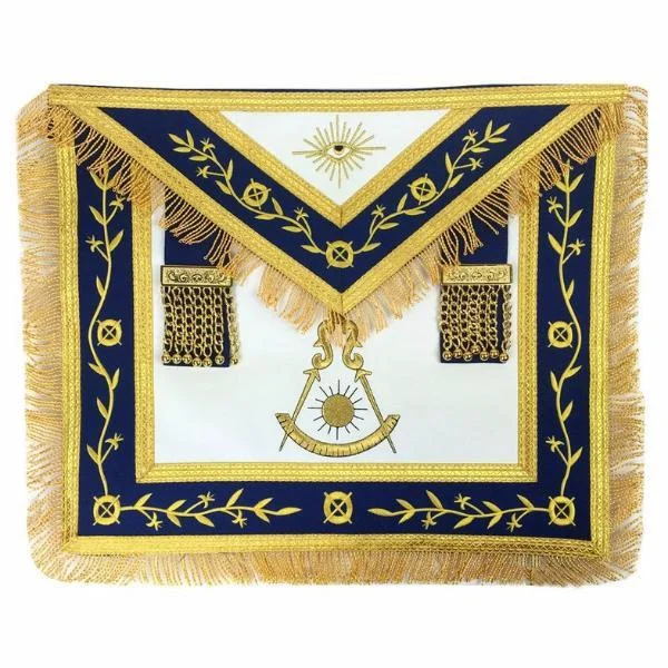 Past Master Blue Lodge Apron - Royal Blue with Gold Fringe Past Master Blue Lodge Apron - Royal Blue with Gold Fringe