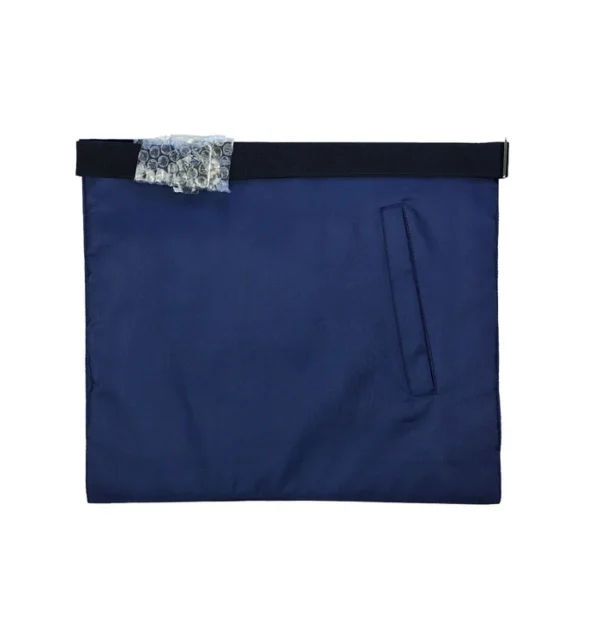 Master Mason Blue Lodge Apron - Blue Velvet with Silver Hand Embroidery