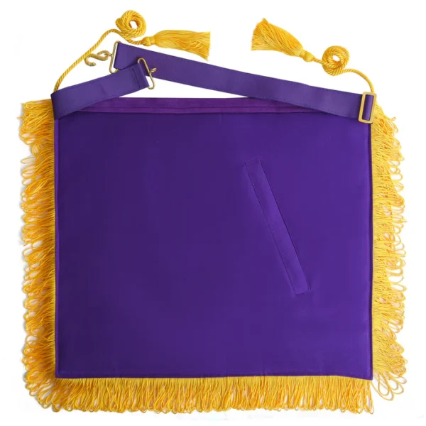 Past Grand Thrice Illustrious Master Royal & Select Masters Apron - Purple Hand Embroidery