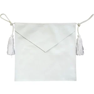 Entered Apprentice Blue Lodge Apron - All White with Cords