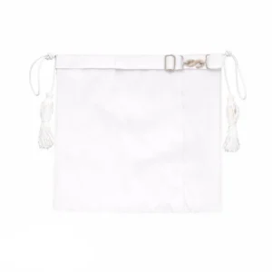 Entered Apprentice Blue Lodge Apron - All White with Cords