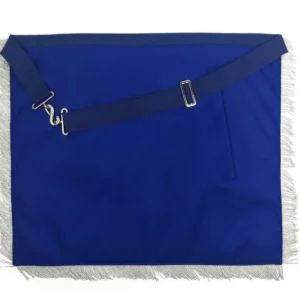 Master Mason Blue Lodge Apron - Royal Blue With Silver Fringe