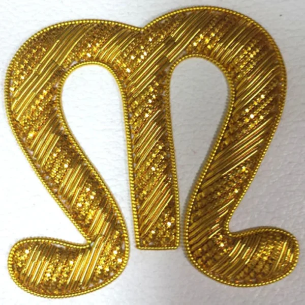 Master Mason Blue Lodge Apron - Red Velvet with Golden Bullion and Wire