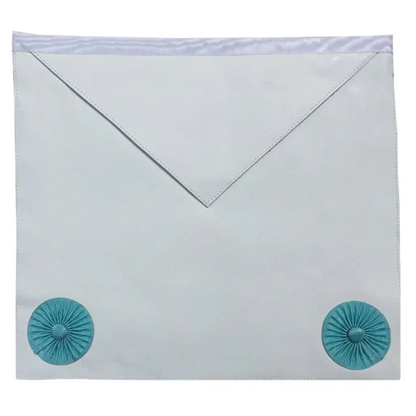 Fellowcraft Blue Lodge Apron - White with Rosettes Fellowcraft Blue Lodge Apron - White with Rosettes