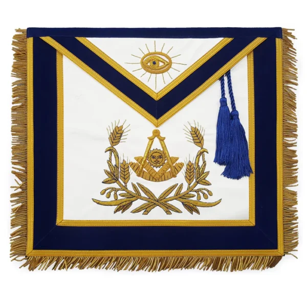 Past Master Blue Lodge Apron - Royal Blue Velvet with Cords & Fringe Past Master Blue Lodge Apron - Royal Blue Velvet with Cords & Fringe