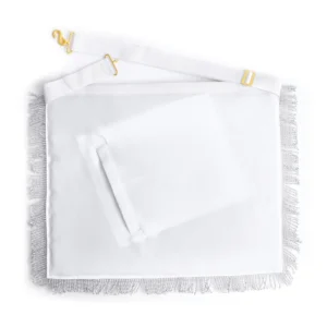 Past Master Blue Lodge California Regulation Apron - Embroidery Bullion with Rayon Fringe