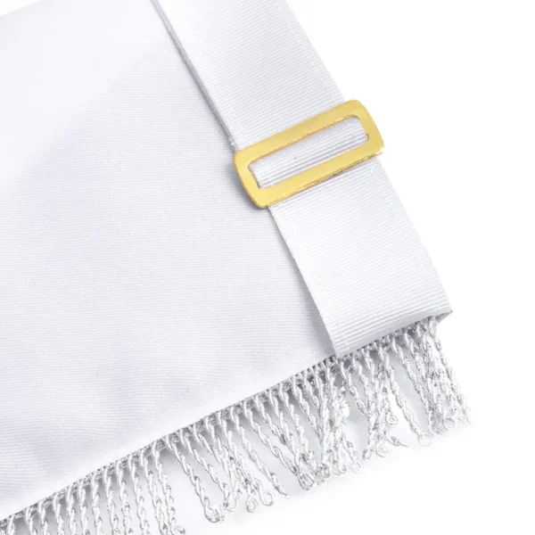 Past Master Blue Lodge California Regulation Apron - Embroidery Bullion with Rayon Fringe