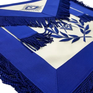 Master Mason Blue Lodge Apron - Blue with Embroidery & Fringe