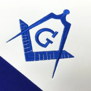 Master Mason Blue Lodge Apron - White & Royal Blue