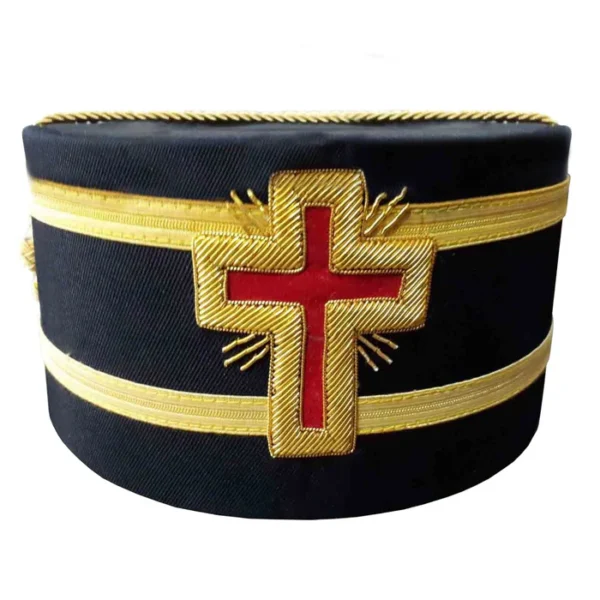 Past Commander Knights Templar Commandery Crown Cap - Black with Red Cross Past Commander Knights Templar Commandery Crown Cap - Black with Red Cross