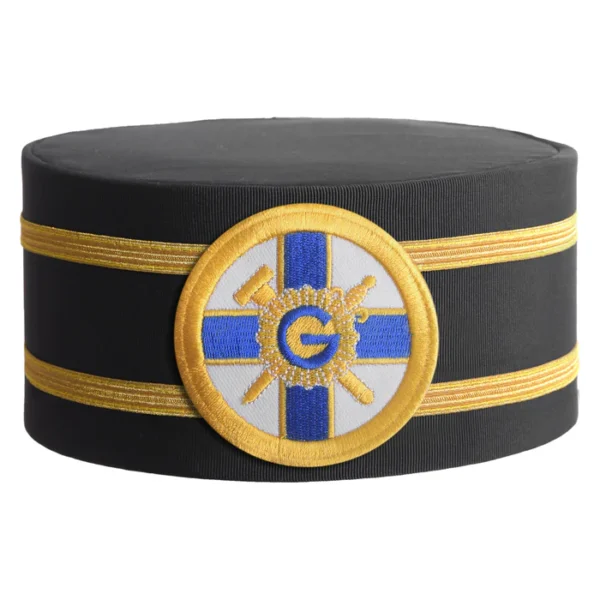 Eminent Prior Knights Of The York Cross Of Honour Crown Cap - Round Patch With Two Gold Braids Eminent Prior Knights Of The York Cross Of Honour Crown Cap - Round Patch With Two Gold Braids