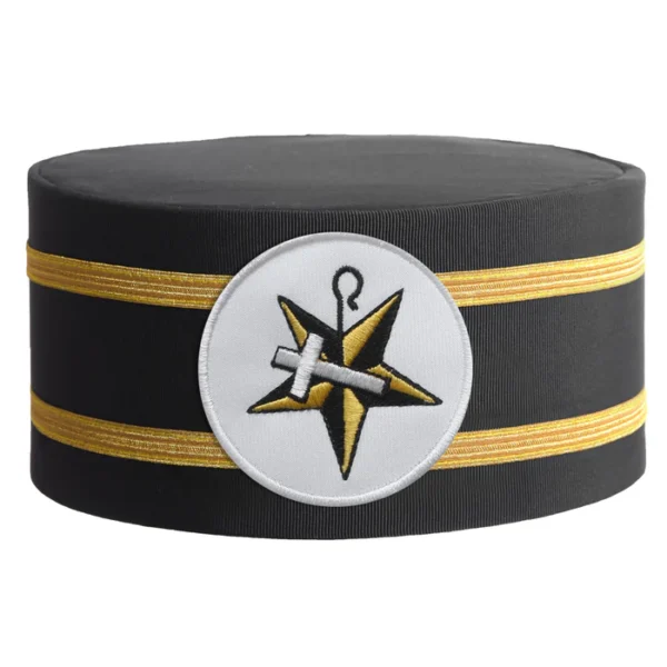 The Order of the White Shrine of Jerusalem Crown Cap - White Round Patch with Double Braid The Order of the White Shrine of Jerusalem Crown Cap - White Round Patch with Double Braid
