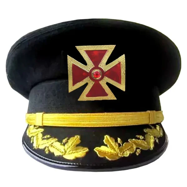 Grand Commandery Knights Templar Fatigue Cap - Red Metal Cross with Braid & Vinework (Gold/Silver) Grand Commandery Knights Templar Fatigue Cap - Red Metal Cross with Braid & Vinework (Gold/Silver)