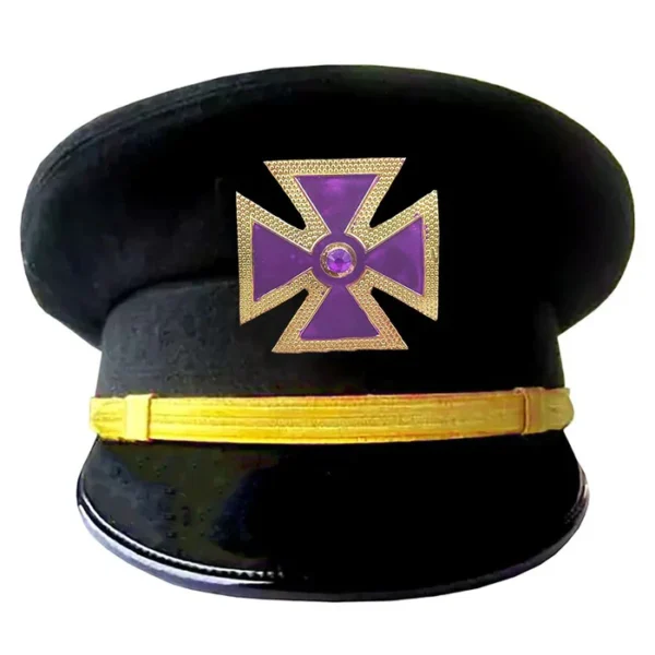 Past Grand Commander Knights Templar Commandery Fatigue Cap - Purple Metal Cross with Braid (Gold/Silver) Past Grand Commander Knights Templar Commandery Fatigue Cap - Purple Metal Cross with Braid (Gold/Silver)