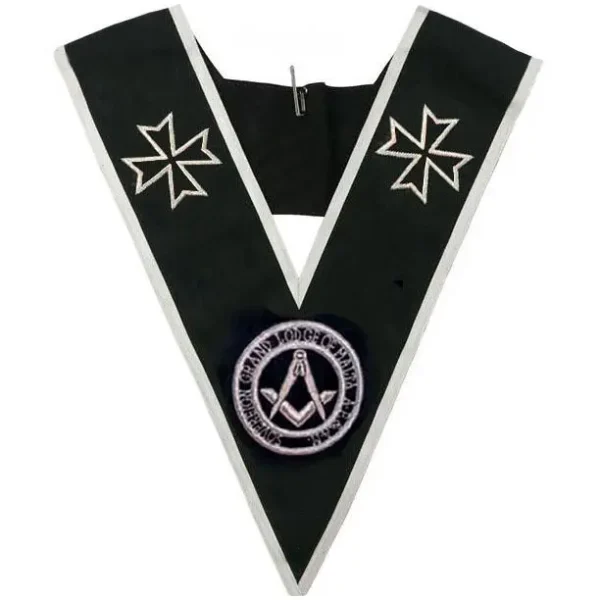 Officers Malta Regulation Collar - Black Moire Officers Malta Regulation Collar - Black Moire