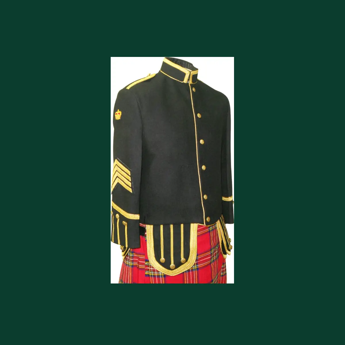 bagpiper in traditional scottish kilt