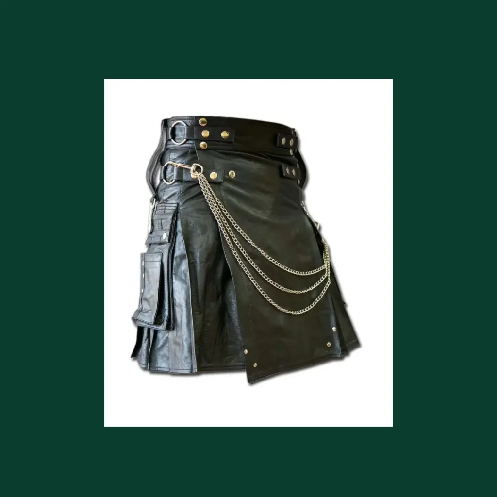 casual leather kilt