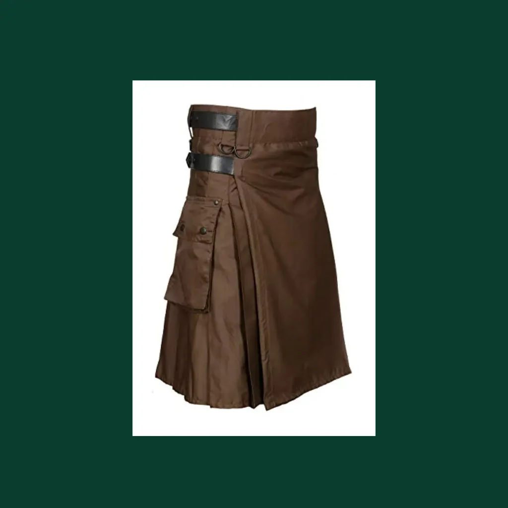 chocolate brown leather strap utility