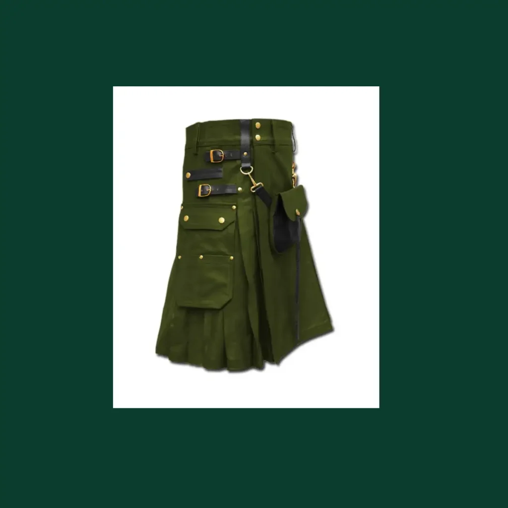 how celtic leather kilt with leather sporran is finished