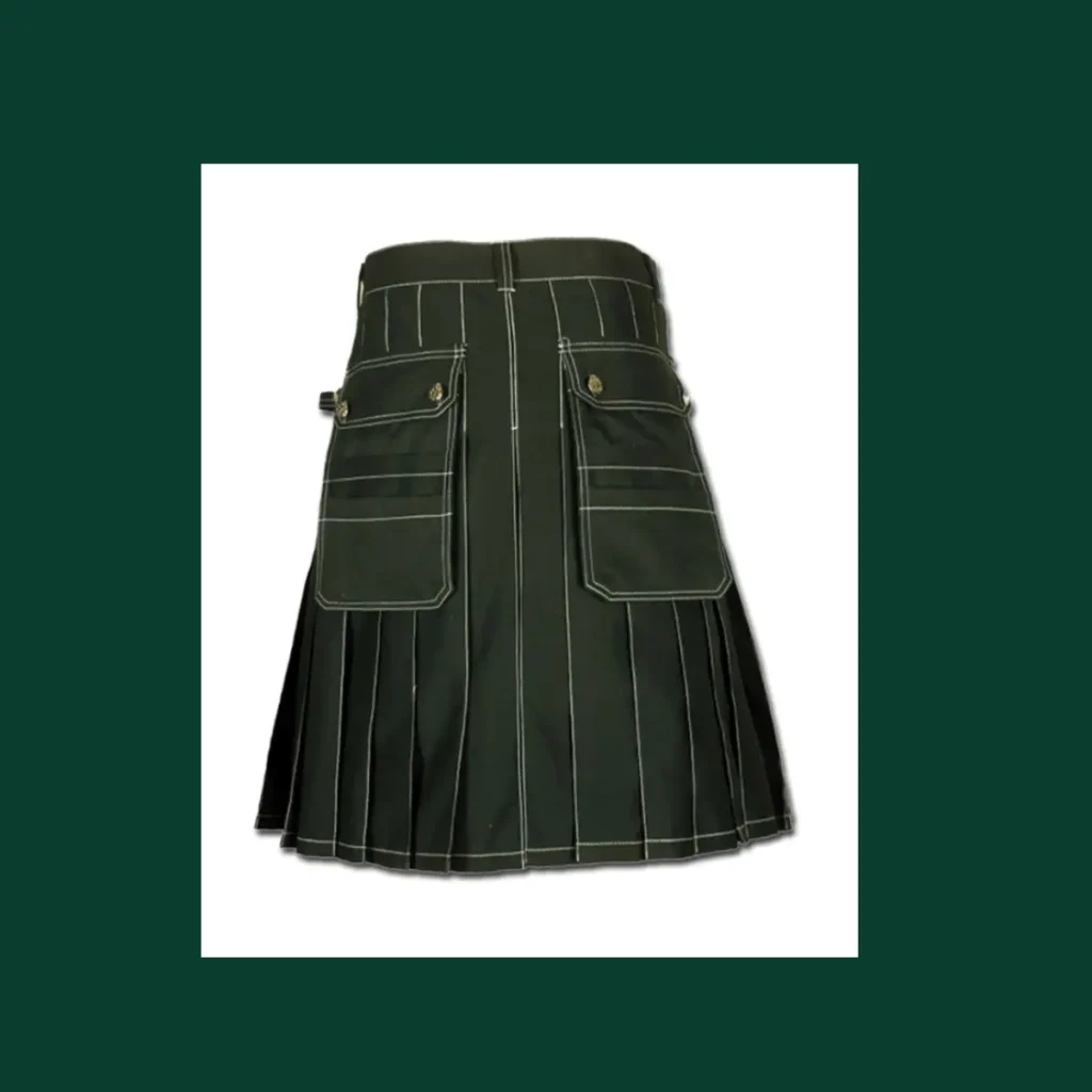 inspect on arrival black work wear kilt for working men