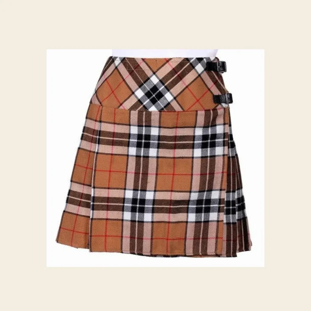 ladies thomson camel tartan kilt