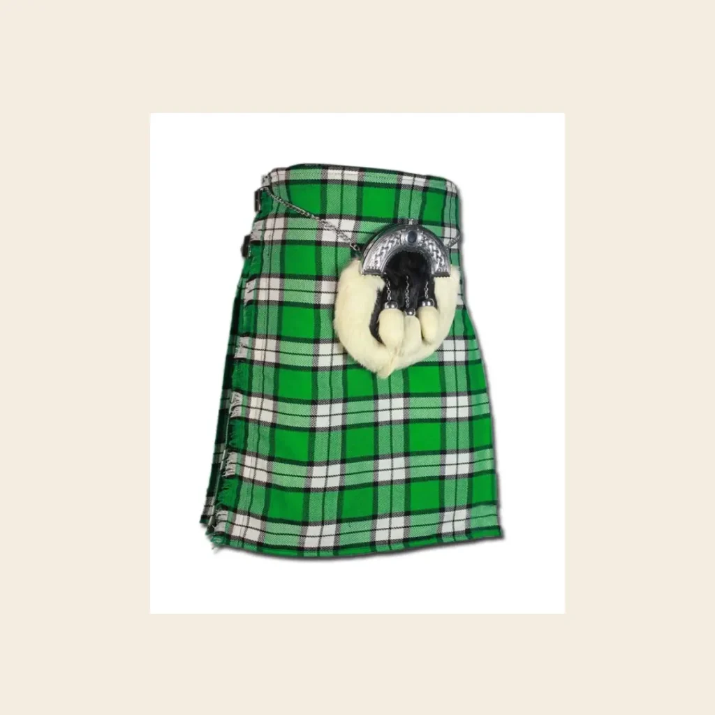 longniddry green modern tartan kilt