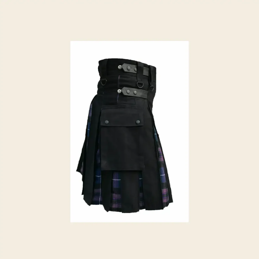 mens hybrid black cotton tartan