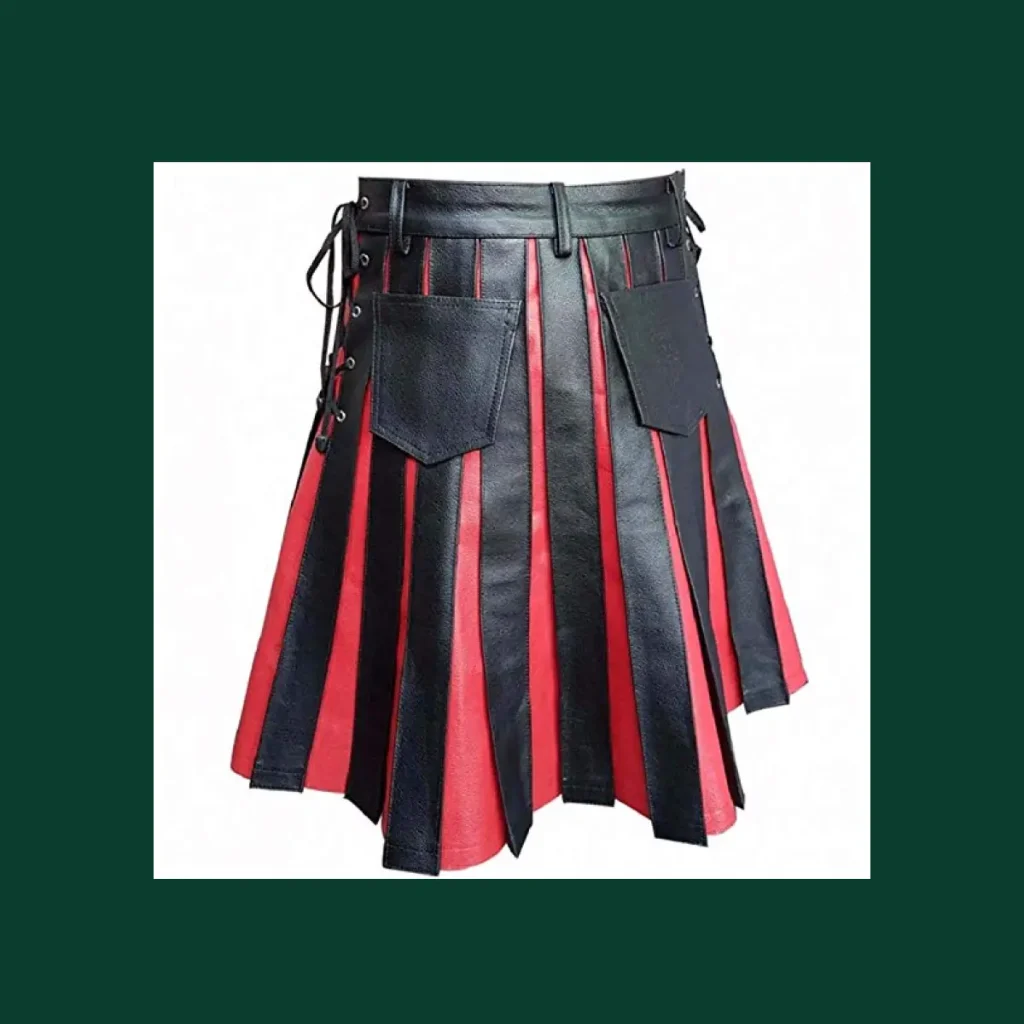 mens real black red leather