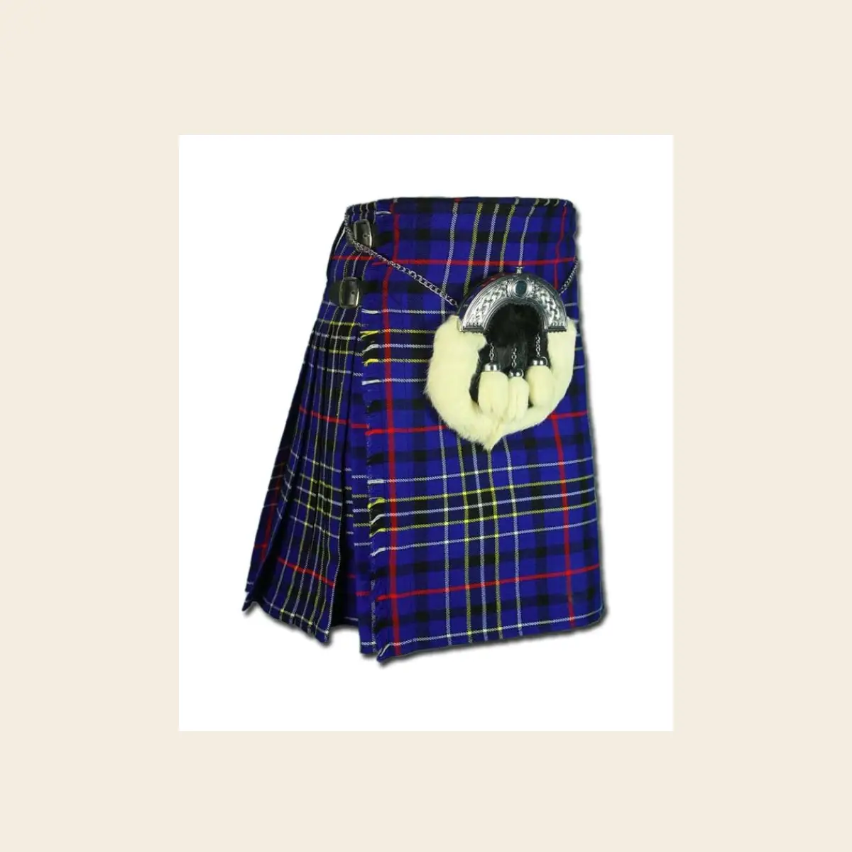 modern blue tartan kilt