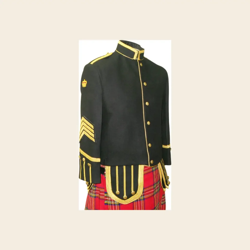 scottish bagpiper traditional dress kilt
