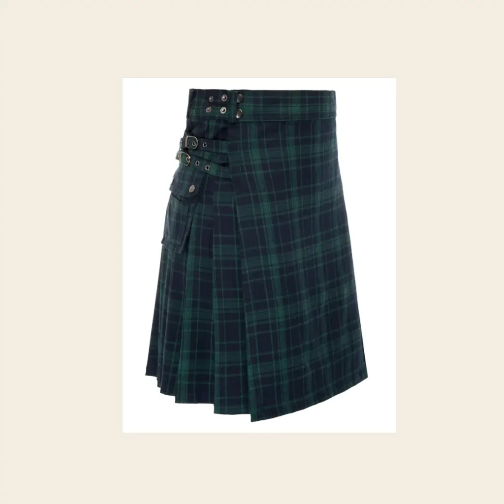 scottish men wearing traditional kilt